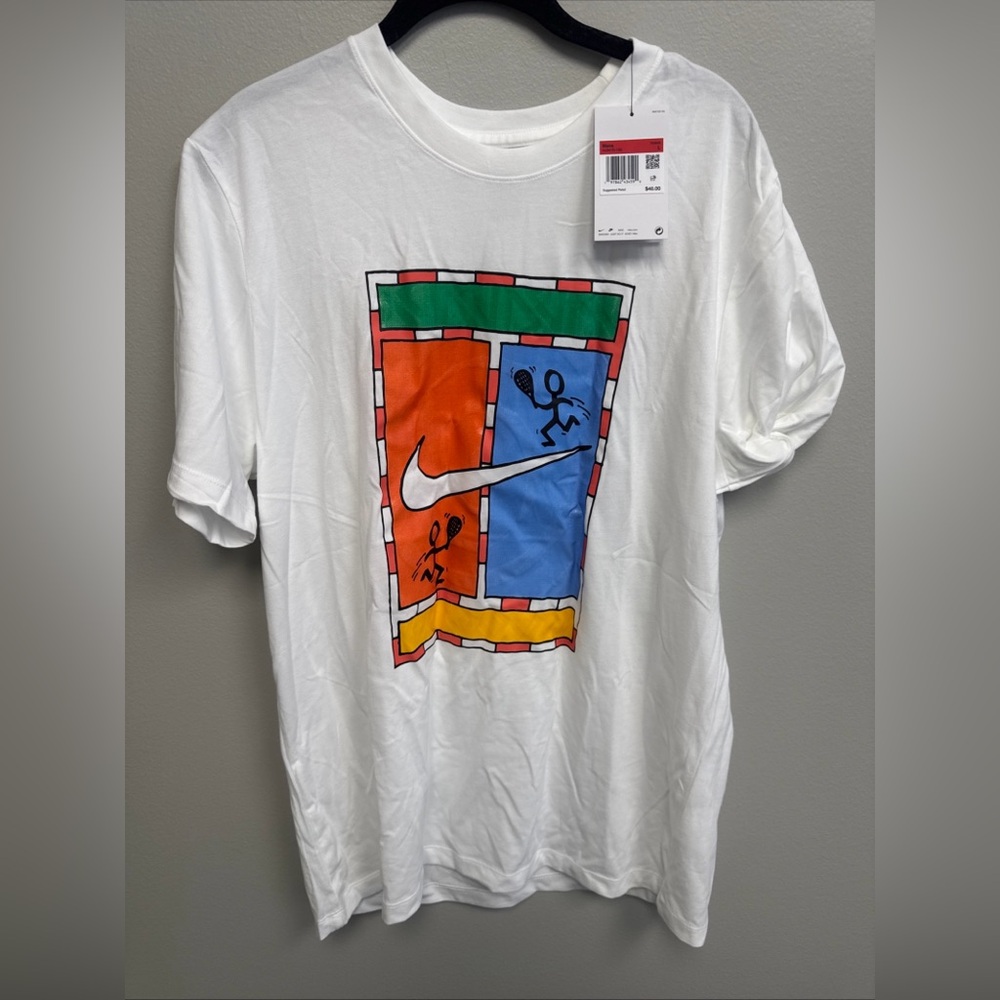 Men’s Large OC Court Dri-Fit Tennis Tee. New With Tags. White